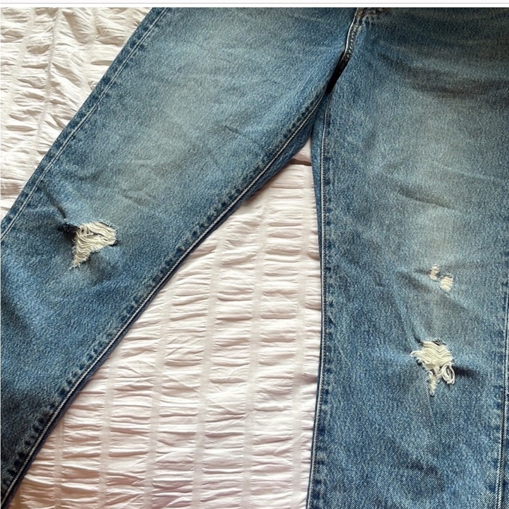 LEVI'S Wedgie Icon Fit in Truth Unfolds Jean- Straight -Fray hem-like new-Sz 28 - Picture 8 of 9